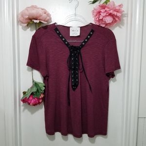 Sadie & Love Lace Up Shirt